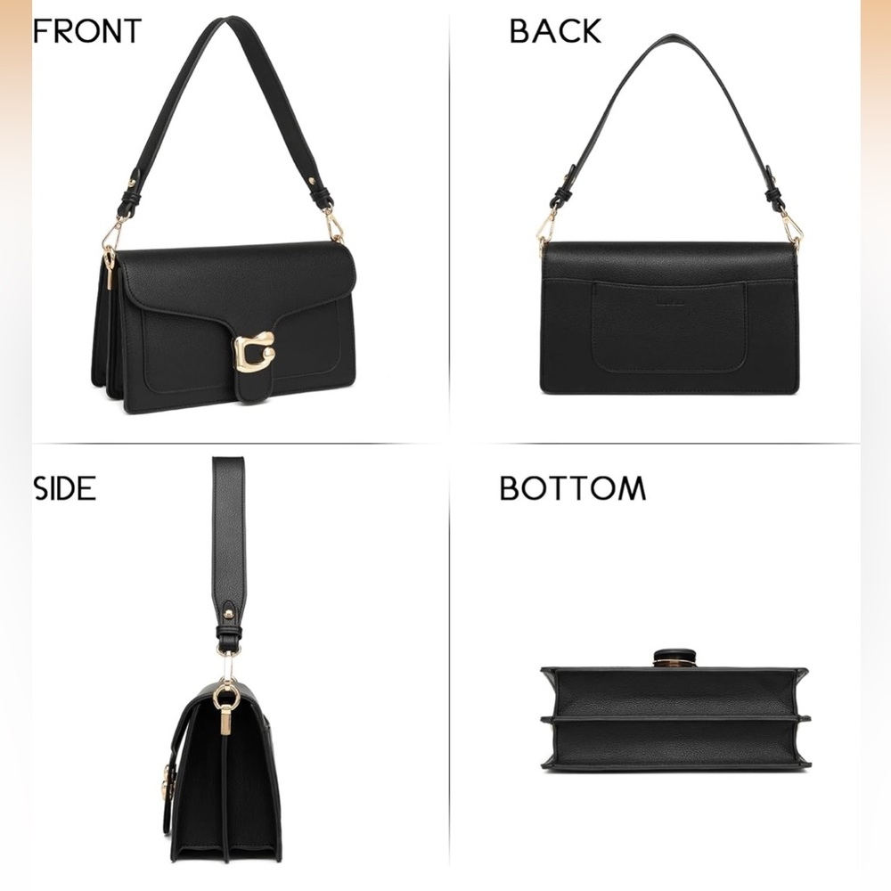 Elegant Black Shoulder Bag - Picture 9 of 10